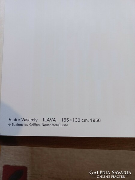 VASARELY eredeti heliogravure, címe: ILAVA (1956), publikálva a 73as Linéaris albumban.