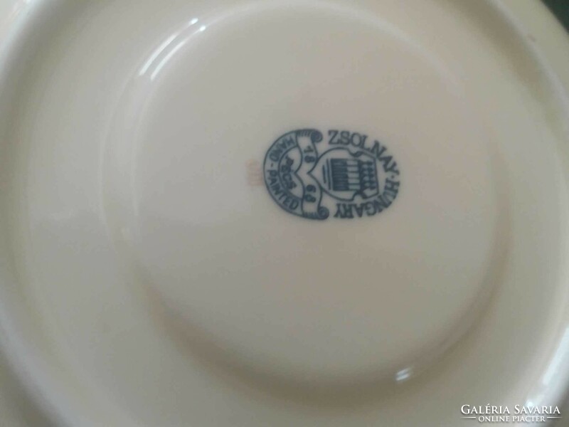 Zsolnay porcelain breakfast plate, 11 pcs