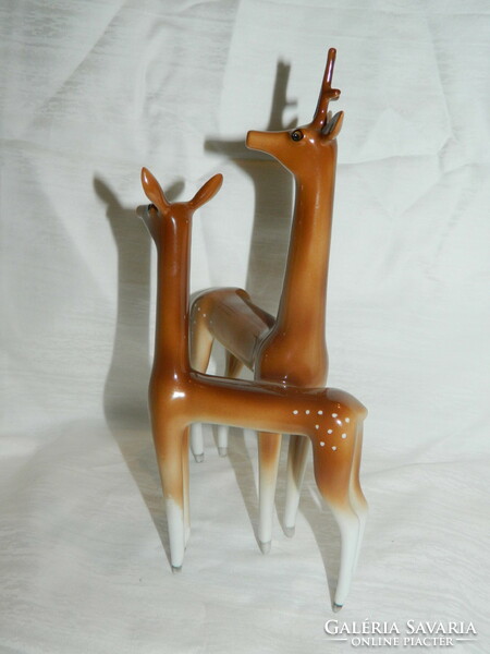 Ravenclaw art deco deer pair
