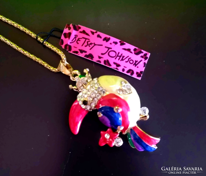 Betsey Johnson 3 D-s Szarvascsőrű madár pulóver nyaklánc 66