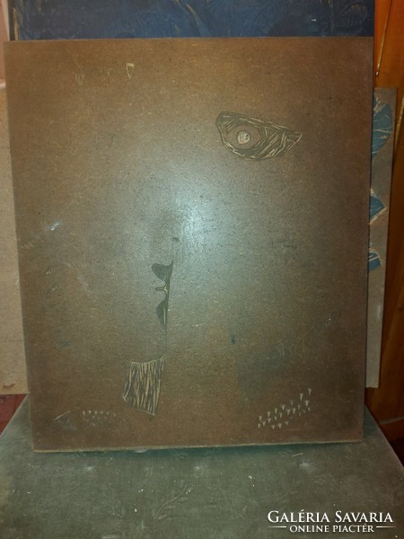 Diskay lenke (1924-1980), wooden printing block, size 42x36 cm