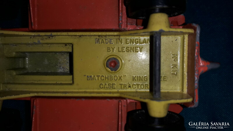 Eredeti angol LESNEY-MATCHBOX-KING SIZE K-17 CASE TRACTOR - tolólapátos fém kisautó a képek szerint