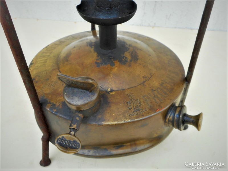 Old phoebus spirit brass pressure cooker (camp, military officer)