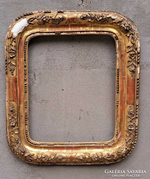 Antik Biedermeier keret képkeret tükör keret festmény 1800-as évek ( hibás )