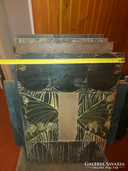 Diskay lenke (1924-1980), wooden block, size 52 x 36 cm
