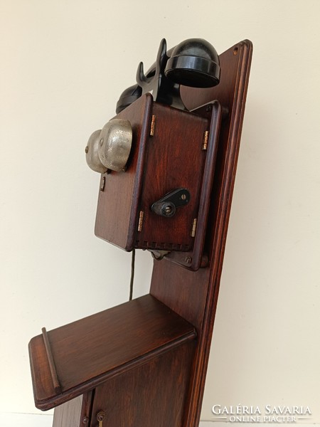 Antique telephone 1930-1946 large wall mounted rare device starožitný telefón 222 7704