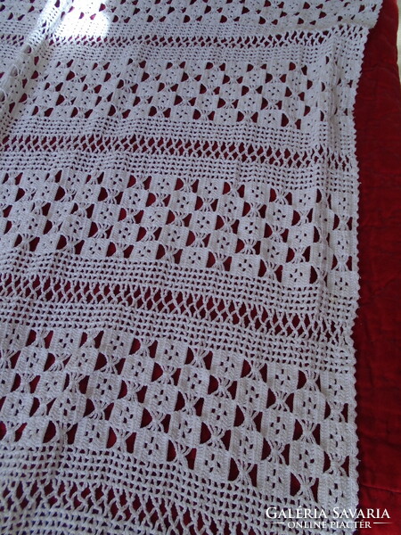 Cotton crocheted bedspread 235 x 235 cm.