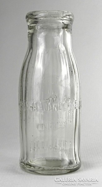 1O380 Régi 1942-es tejcsarnokos tejesüveg 15 cm