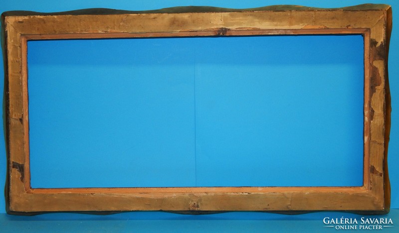 Metálarany színű hibátlan keret  76 x 35 cm-es képhez