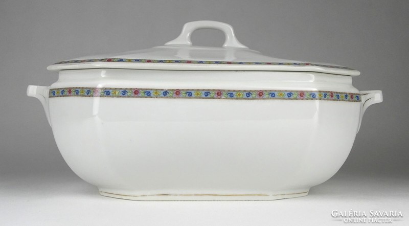 1O393 old marked Czech porcelain soup bowl