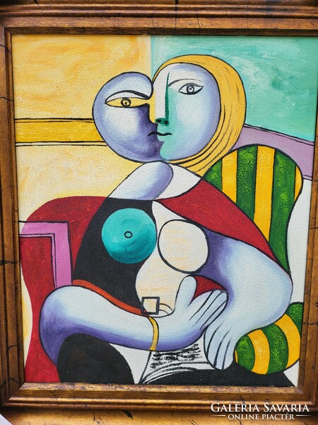 After Picasso, oil on canvas painting