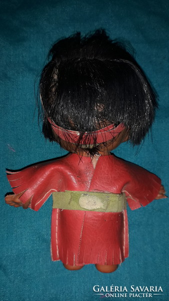 1970. Japanese small rubber leather-clad Indian character doll grimace doll toy doll 12 cm according to pictures