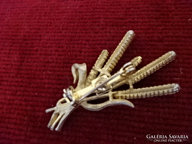 Gold-plated brooch, pin from the 70s, width 4 cm. Jokai.