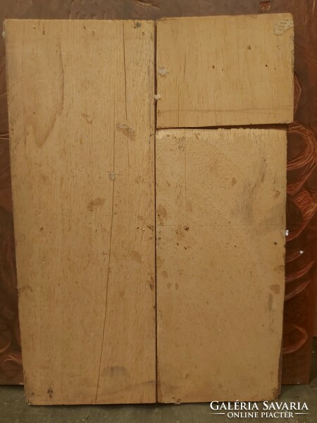 Diskay lenke (1924-1980), wooden block, size 36 x 26 cm
