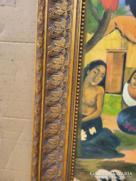 Paul Gauguin után - Tahiti nők , olaj- vászon festmény