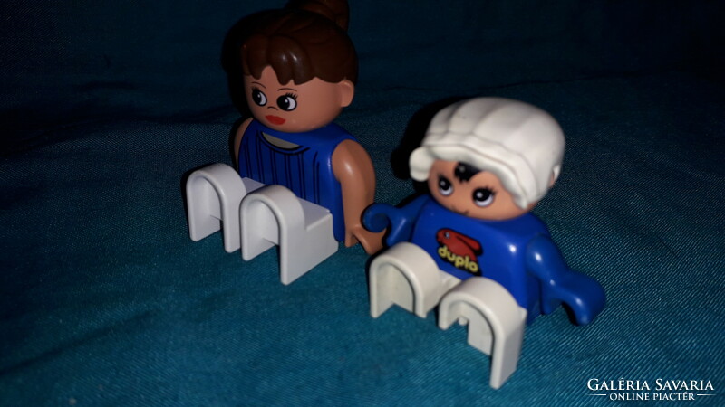 Lego® duplo toy figures teenage girl and her little brother 2 in one according to the pictures