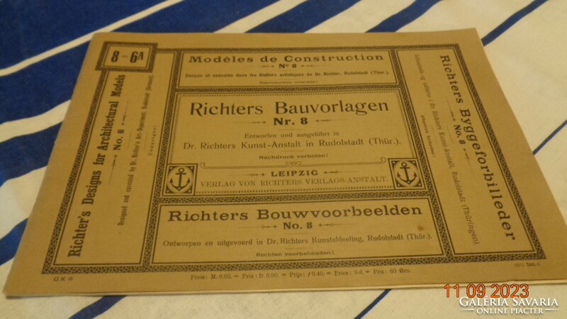 Richters  Bauvorlagen  , múlt század eleji  modell játék  katalógus  ,  Újszerű állapot !