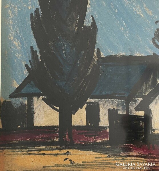 Kajári Gyula (1926-1995) 48x63 cm EREDETI olajpasztell alkotása