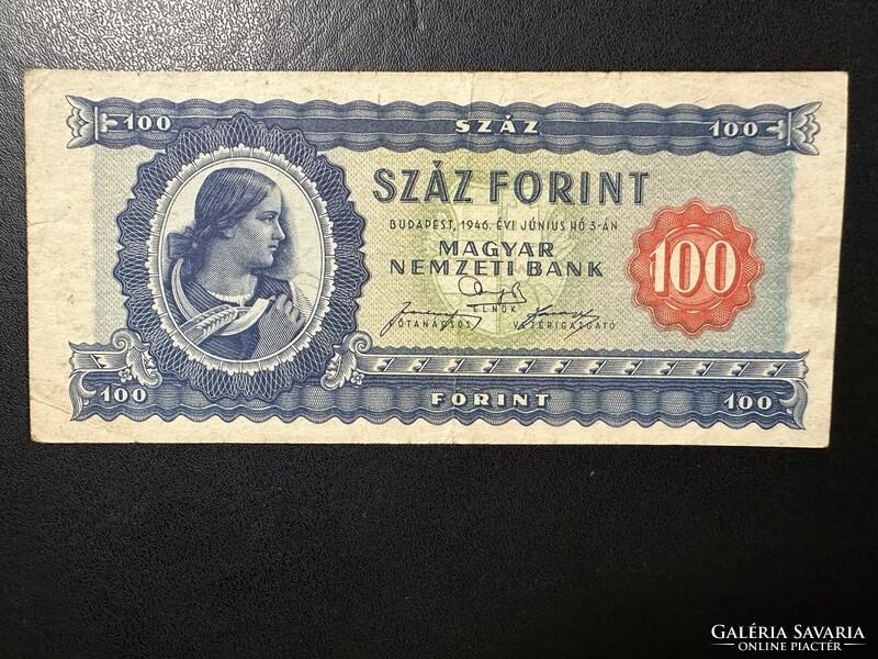 100 HUF 1946. Ef!! Very nice banknote!! Rare!!