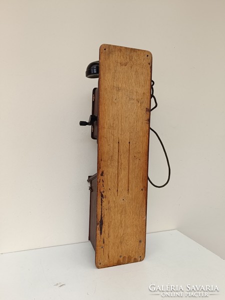 Antik telefon 1930-1946 nagy méretű falra szerelhető ritka készülék starožitný telefón 222 7704