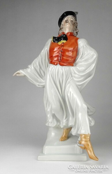 1O360 Herend dancing shepherd outlaw porcelain figurine 29 cm