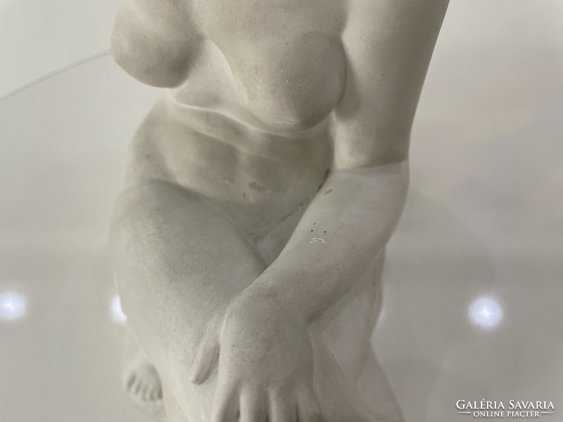 Ivan Meštrović női lány akt szobor figura modern antik fém kisplasztika