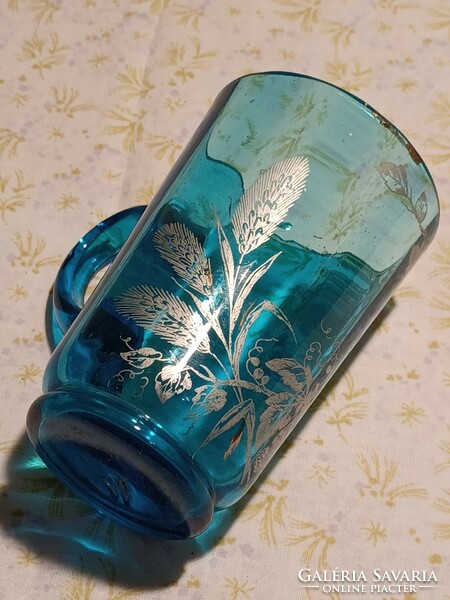 Old, hand-painted glass cup
