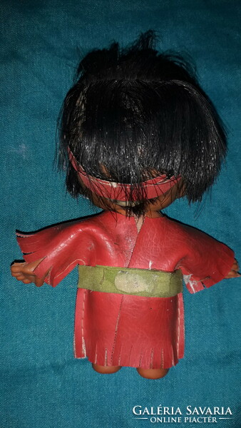 1970. Japanese small rubber leather-clad Indian character doll grimace doll toy doll 12 cm according to pictures