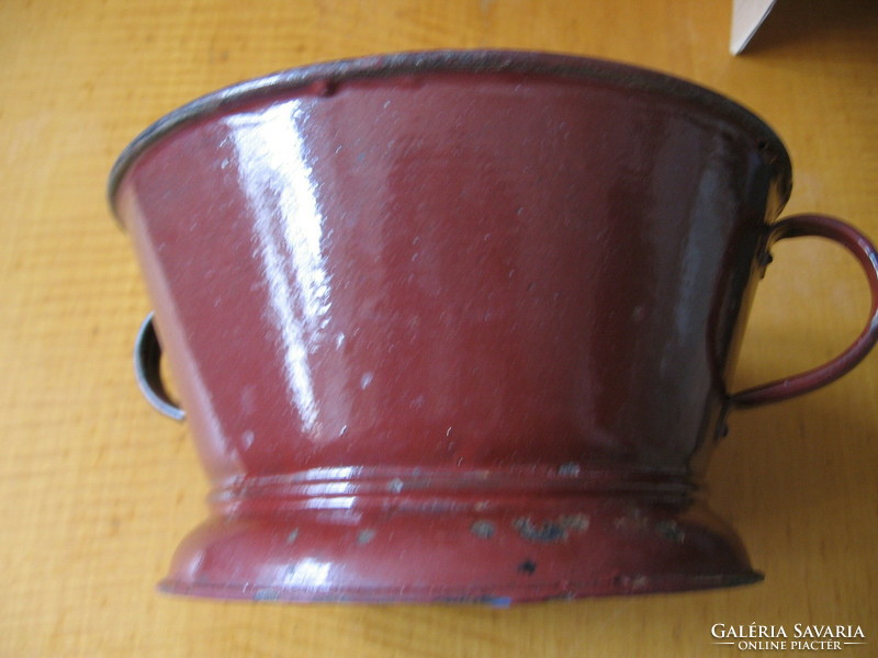 Retro brown enamel filter bowl