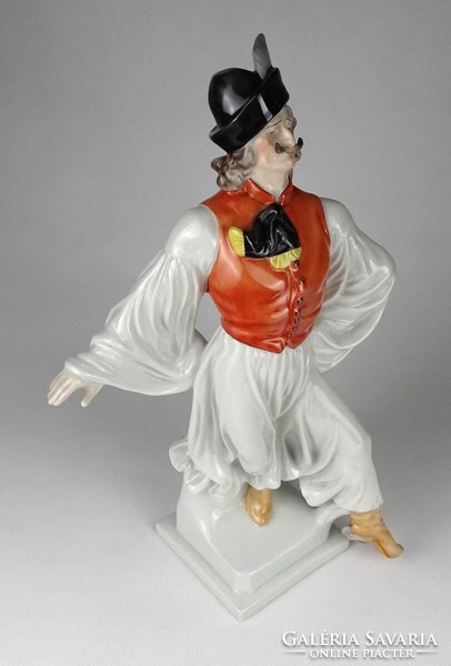 1O360 Herend dancing shepherd outlaw porcelain figurine 29 cm