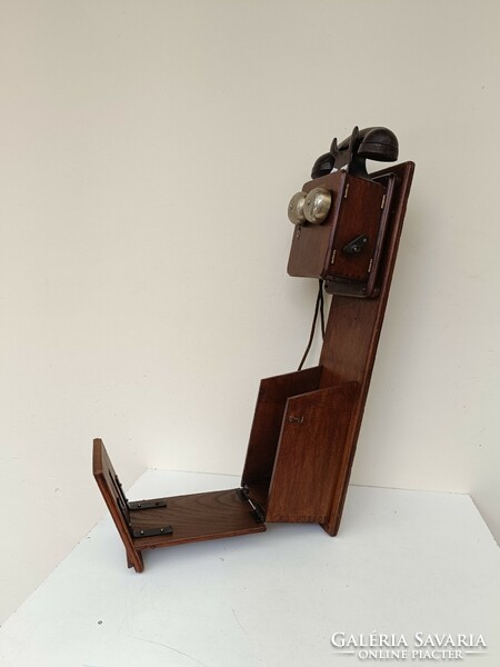 Antique telephone 1930-1945 large wall mounted rare device 923 6046