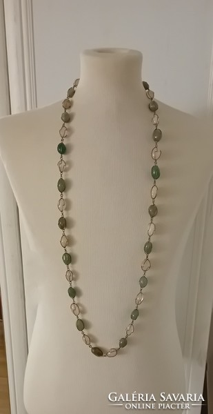 Rose quartz and aventurine necklace