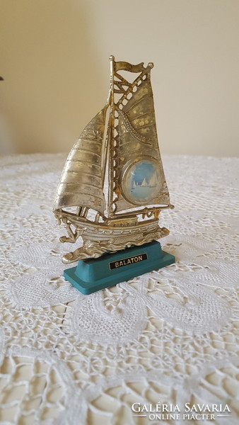 Retro, Balaton memory, plastic sailing ship