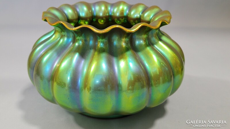 Zsolnay eosin glazed potted pot