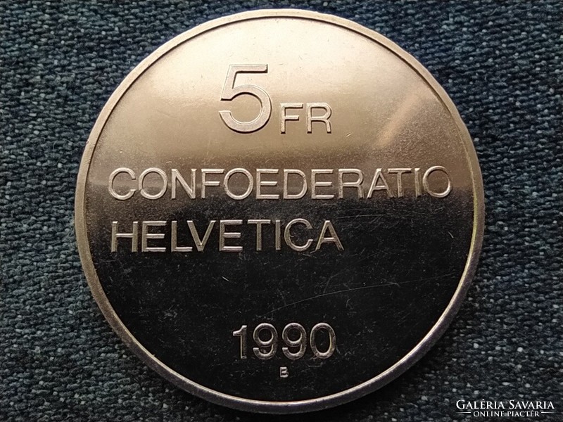 Switzerland gottfried keller 5 francs 1990 b pp (id10656)