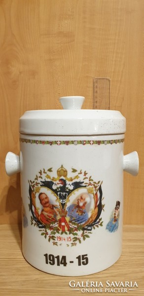 1. világháborús porcelán tárolóedény - Ferenc József