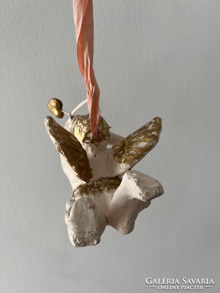 Angyalka putto cupid paper mache Christmas tree decoration