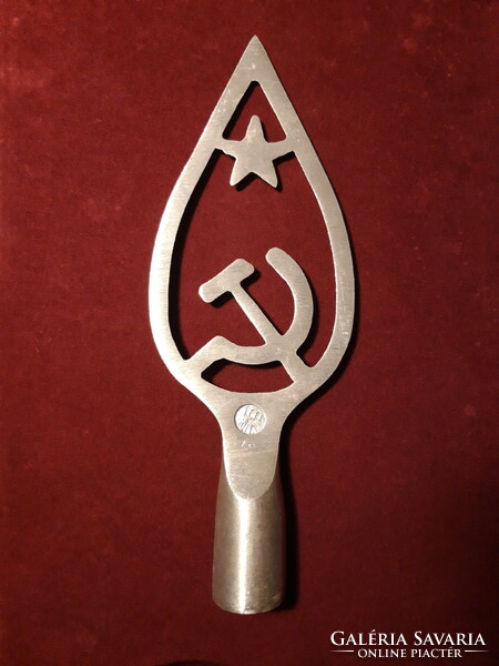 Eredeti, jelzett szovjet zászlócsúcs - sarló és kalapács
