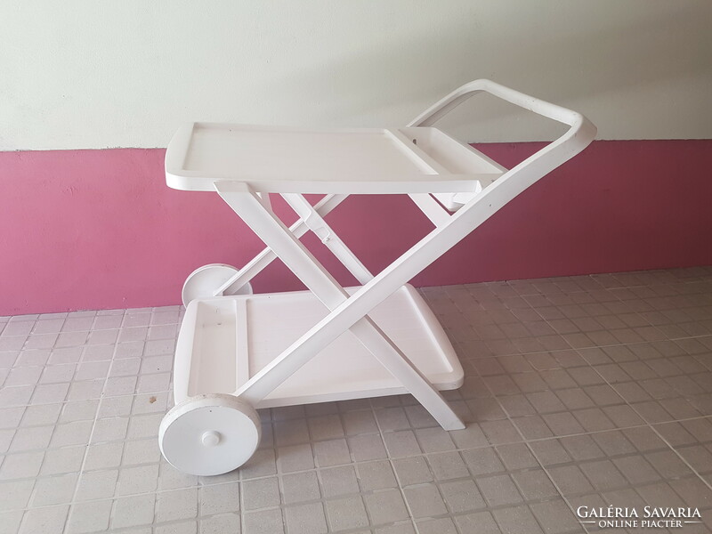 White plastic folding cart