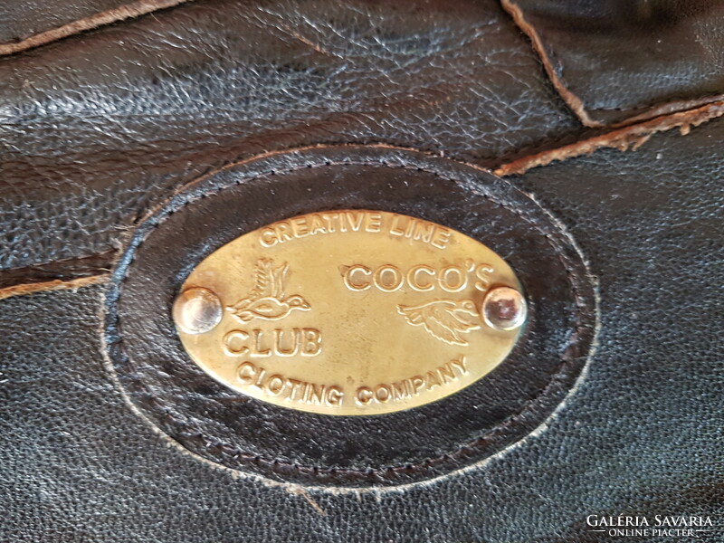 Old-old leather reticule bag, handbag