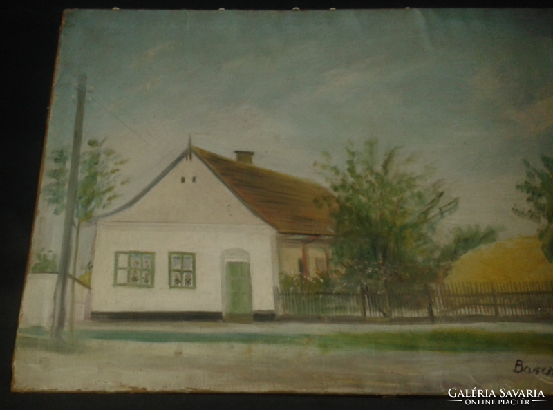 Barcsai Ferenc festmény ( Falusi utca )