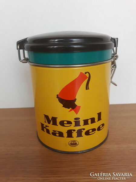 Régi Julius Meinl fém kávés doboz