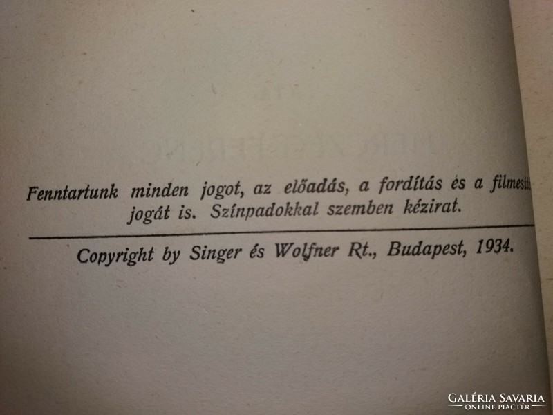 1933 .Herczeg Ferenc : 3 Színmű :A híd. A fekete lovas. A költő és a halál könyv mint a képen SINGER