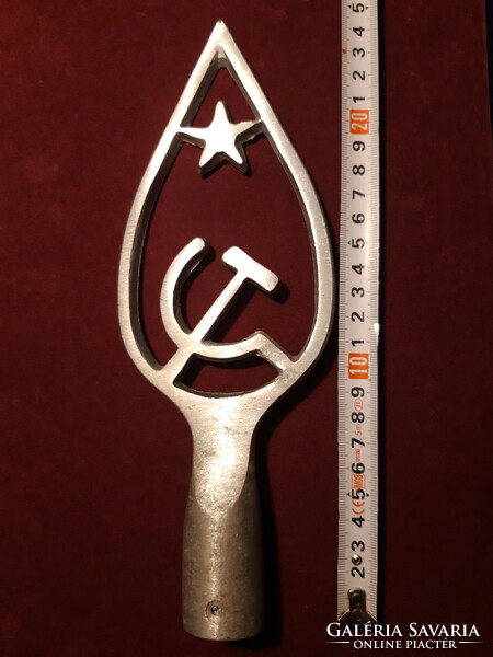 Original marked Soviet flag crest - hammer and sickle