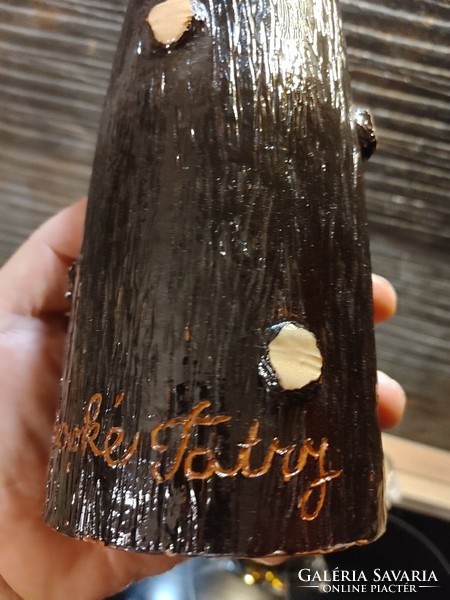 Visoke Tatry High Tatras log ceramic vase