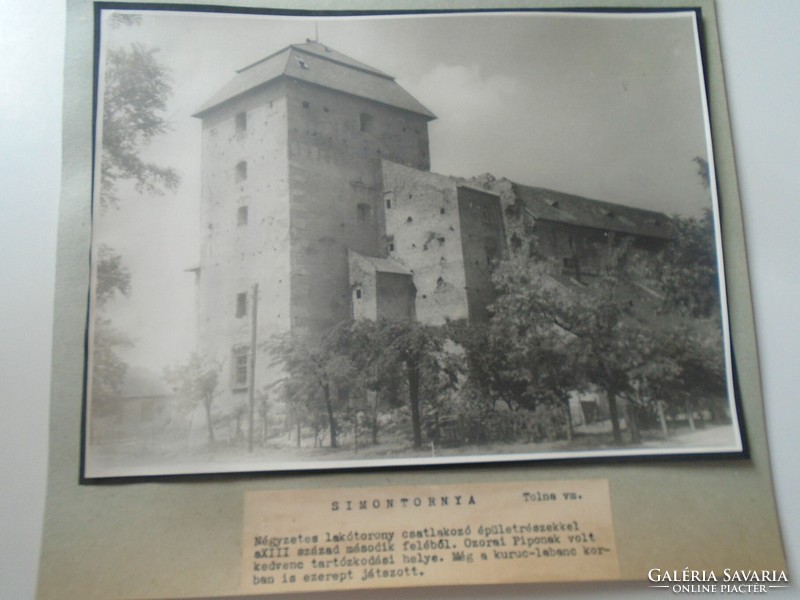 D198408 SIMONTORNYA Tolna vm. Ozorai Pipo, régi nagyméretű fotó 1940-50's évek  kartonra kasírozva