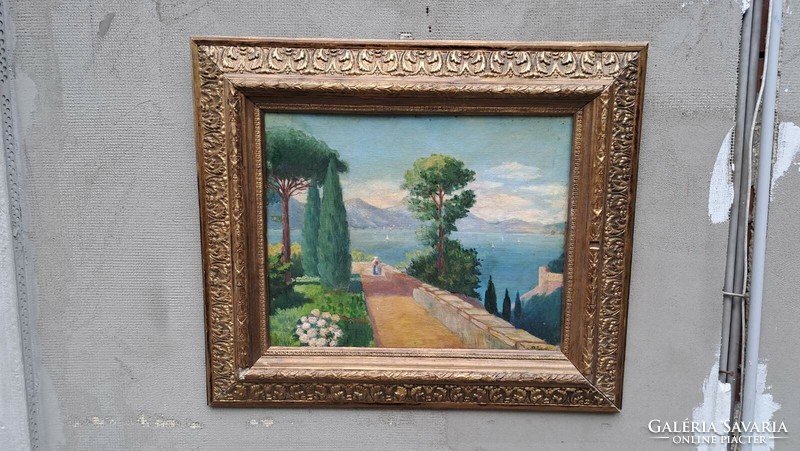 Toretti, p. With indication. Beginning of No. 20. Oil on canvas with antique frame