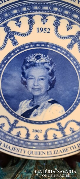 II. Erzsébet királynő porcelán dísztányér (L4156)