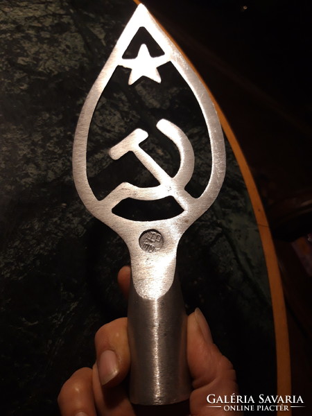 Original marked Soviet flag crest - hammer and sickle