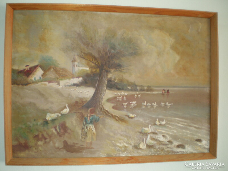 KLASSZIKUS Festmény , Olaj . 50 cm x 70 cm .